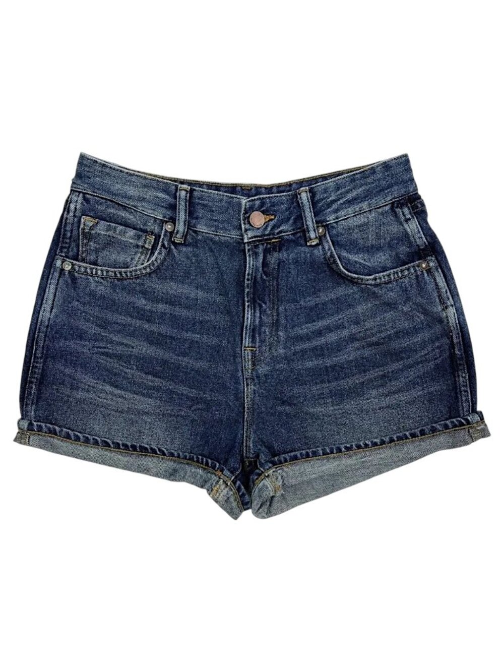 All Saints High Rise Denim Jean Shorts Womens 27
